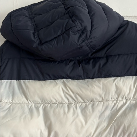 TOMMY HILFIGER Puffer Winter Jacket Red White Navy Color Block Retro Y2K Mens XL - Picture 9 of 12